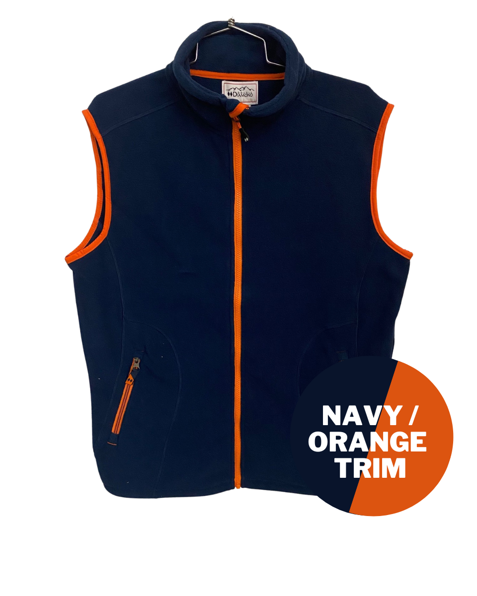 Mens orange fleece clearance vest